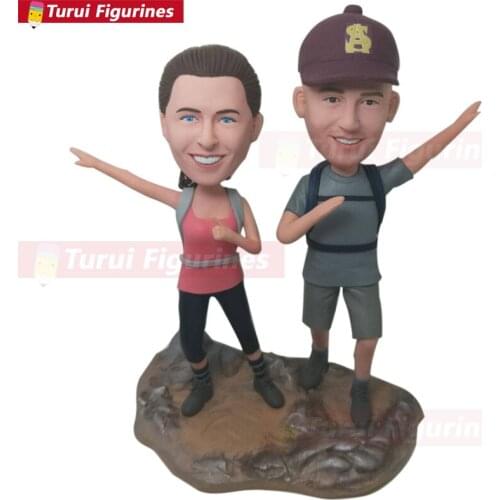 Hiker Wedding Cake Topper Hiker Personalized Wedding Cake Topper Hiker Custom Bobble Head Hiker Cake Topper Hiker Wedding Gift H