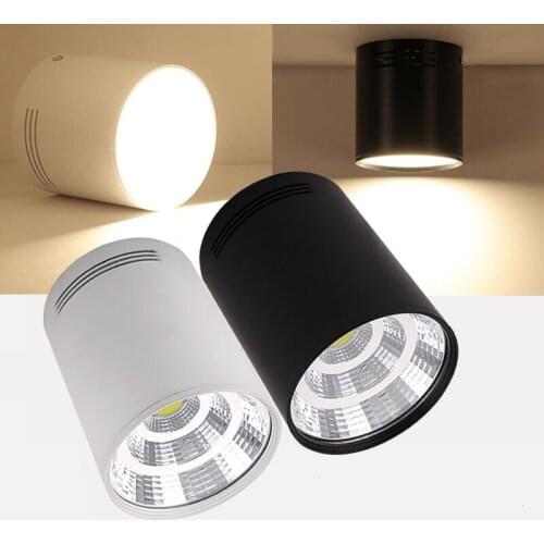 LED Downlights Dimmable 5W 7W 9W 12W 15W Surface Mounted Ceiling Lamps Spot Light Warm /Natural /Cold White AC 85-265V + Driver