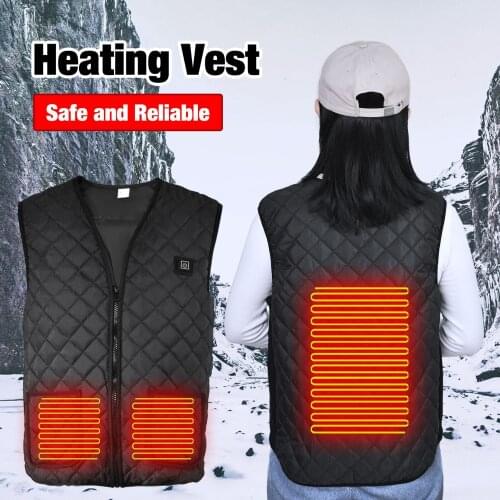 Bluetooth APP Smart Heated Vest Men Women Waistcoat Thermal Warm Clothing 3 Heating Zones Usb Heated Outdoor Vest Heated Jacket