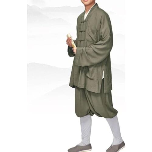 UNISEX 7color Summer&Spring Buddhist zen monks suits shaolin monk kung fu clothing lay meditation uniforms coffee/green/red/grey