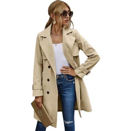 Женские двубортные тренчи Xingqing China At AliExpress