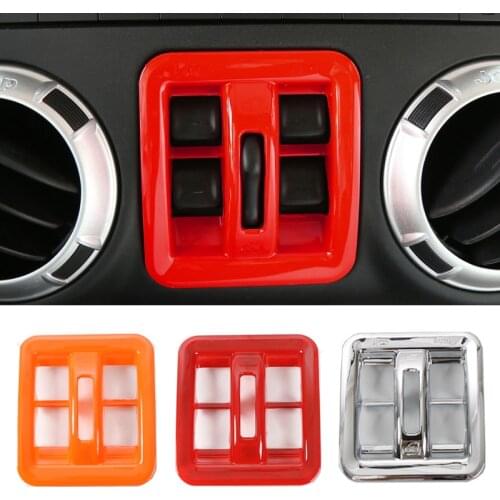 YCCPAUTO 1Pcs ABS Window Switch Button Trim Frame For Jeep Wrangler JK Accessories 2011-2016 Car Interior Decoration