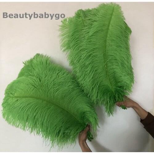 25 Pcs 28-30 inch (70-75 cm) Length Apple Green Ostrich Feathers for Home Wedding Centerpiece Christmas Party Supply Accessorys