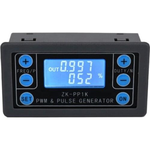 ZK-PP1K Dual Mode LCD PWM Signal Generator 1-Channel 1Hz-150KHz PWM Pulse Frequency Duty Cycle Adjustable Square Wave Generator