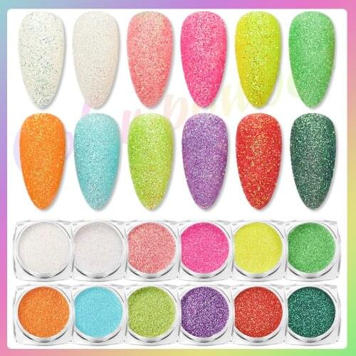 1 Box Sugar Nail Powder Pigment Shiny Candy Pink Color Dipping Dust Nail Art Glitter Sequins Design Manicure Decoration