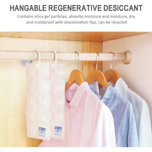 10 pack Dehumidifier Bags Moisture Absorber Hanging Wardrobe Hygroscopic Anti-mold Desiccant Drying Agent Household