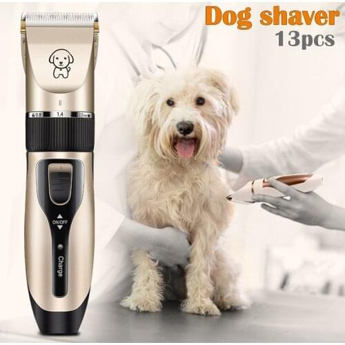 7pcs/12pcs Set Electrical Dog Hair Trimmer USB Charging Pet Hair Clipper Low-noise Cat Hair Remover Grooming Hair Cutter Machine