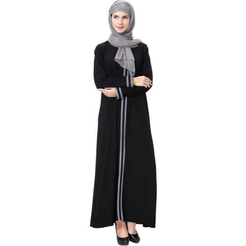 Arabic Dress Dubai Muslim Dress For Women Bangladesh Evening Dresses Kaftan Pakistan Muslim New Black Long Robe African Clothing