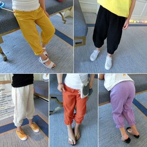 2019 New Korean version boy and girl thin pants mosquito repellent pants