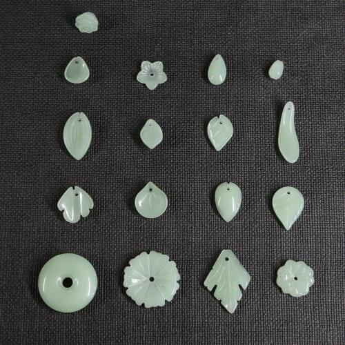 10pcs/5pcs Lampwork Glass Beads Charm Leaf Flower Drop Petal Loose Beads for Craft Gift DIY Jewelry Findings Craft Making