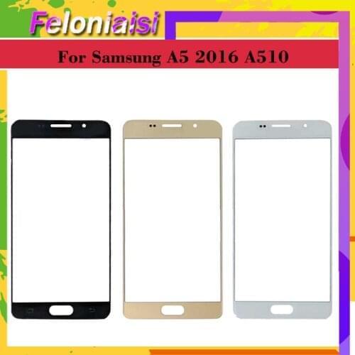 For Samsung Galaxy A5 2016 A510 SM-A510F A510F Touch Screen Front Glass Panel TouchScreen Outer Glass Lens NO LCD