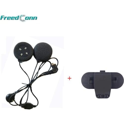 Freedconn Motorcycle Helmet Intercom Headset Accessories MIC Earphone and Clip Suitable for T-COMVB,TCOM-SC Bluetooth Interphone