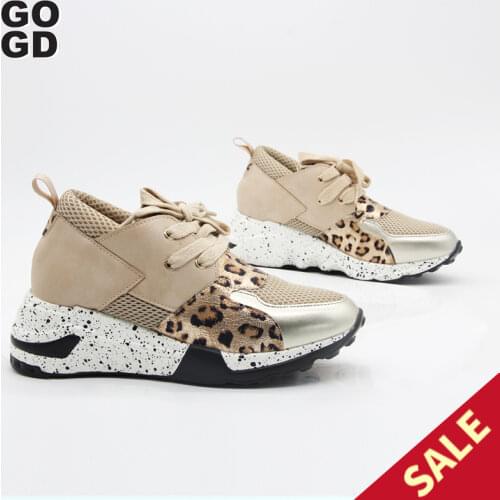[GOGD]Women Height Increasing Walking Jogging Sneakers Increase Gold Silver Ladies Sport Running Shoes Comfortable Girls Shoes