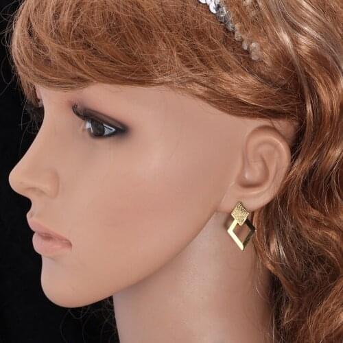 Kpop New Fashion Drop Earrings For Women Gold/Silver Color High Quality Jewelry Vintage Earrings Brand E604