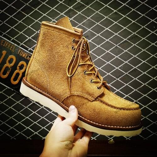 YQF875 Red Tornado Size 35-49 Super Quality Genuine Cowhide Leather Handmade Goodyear Biker Boots Special Colours Custom Made