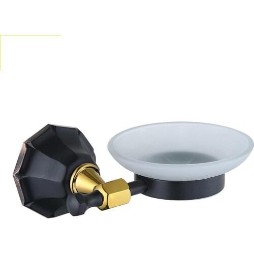 Copper Soap Holder Bathroom Black Storage Rack Wall-mounted Storage Rack Soap Holder Container Porte Savon Salle De Bain