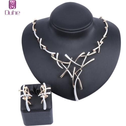 Fashion Metallic Earrings Statement Cross Jewelry Set For Women Punk Style Female Party Jewelry Sets