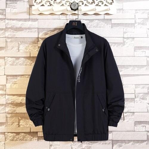 2021 Spring/Autumn Mens Safari Style Jacket Trend Jacket Mens Solid Color Casual Letter Sports Bomber Jacket Mens Clothing