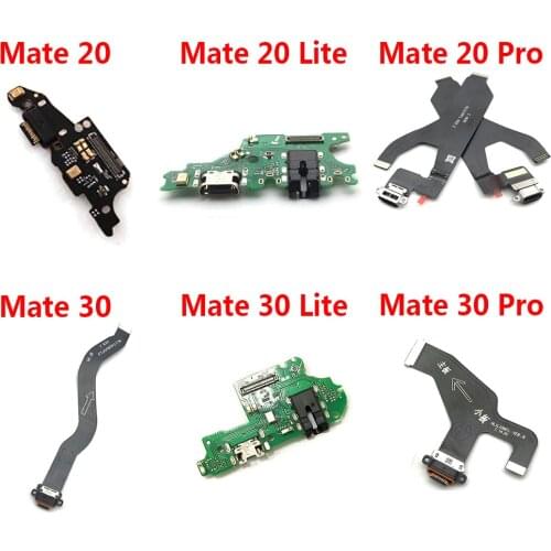 New USB Charging Port Dock Connector Board Flex Ribbon Cable For Huawei Mate 20 30 Pro Lite Replacement Parts