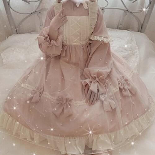 Sweet Lolita Dress Women Kawaii Clothing Victorian Princess Gothic Lolita Dresses Japanese Cosplay Wear Rave Clothes DCC019