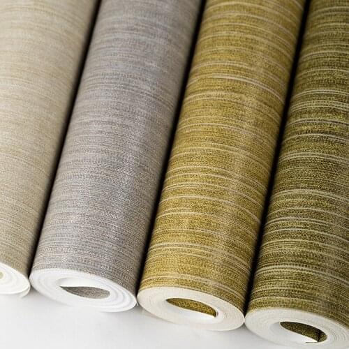 Beibehang Simple vertical stripes wallpaper European living room bedroom TV backdrop plain environmental non-woven 3d wallpaper