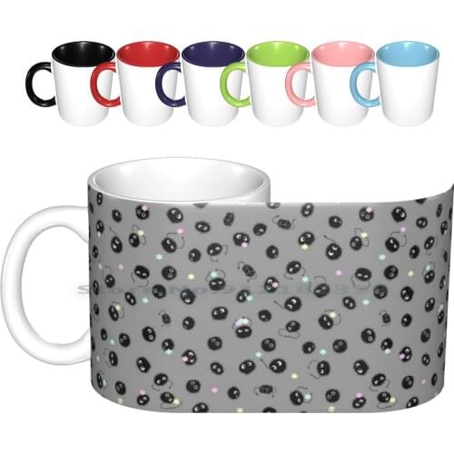 Cute Balls Ceramic Mugs Coffee Cups Milk Tea Mug Jiji Porco Rosso Princess Mononoke Kaonashi Yokai Spirited Away Ponyo San