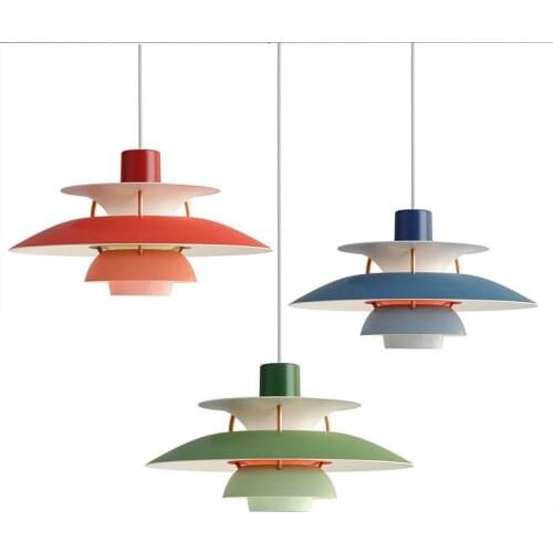 Modern Pendant Lights Colorful Umbrella Led Suspend Lamp for Living Room Restaurant Kitchen Dining Room Lighting Fixtures