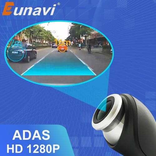 Eunavi Car DVR Camera USB Connector Vehicle HD 1280 * 720P DVRs For Android OS System Mini Car Driving Recorder Camera With ADAS