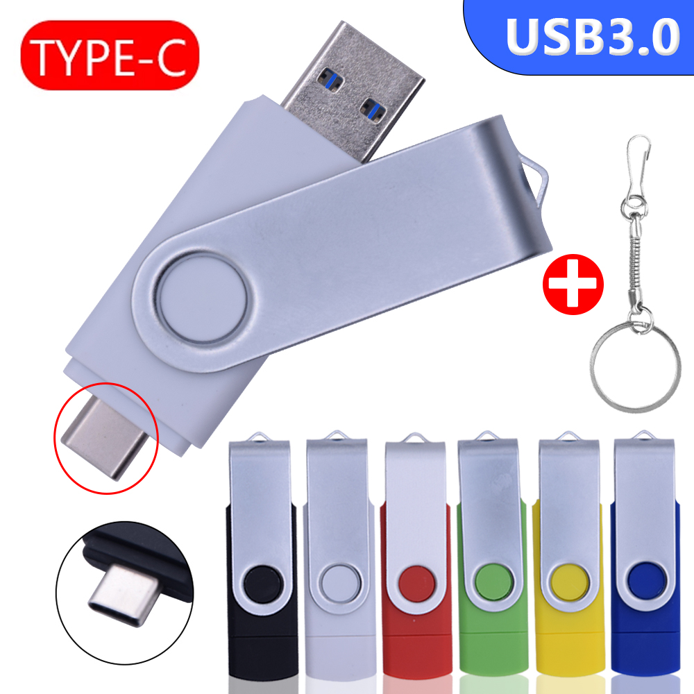 High Speed USB 3.0 USB Flash Drive Pen Drive 64GB 256GB OTG Pendrive 128GB 512GB Type-C 2 IN 1 USB 3.0 Memory Stick Flash Drive