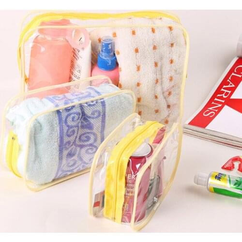 Fashion PVC Transparent Clear Woman Cosmetic Bags Clutch Bag Handbag Jelly Phone Case Card Zipper Totes Make Up Storage
