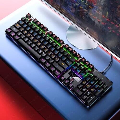 ZK-3 True Mechanical Keyboard 104 keys Wired Gaming Keyboard Black Blue Axis 6 Colors Backlight For Laptop PC Gamer