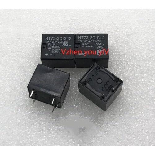 10pcs/lot original relay NR NT73-2C-S12 NT73-2C-S10 6v NT73-2C-S15 12VDC 5-pin new one open one close DC12V