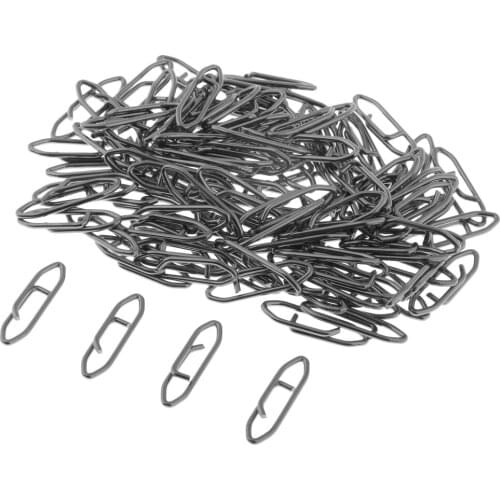 100 Pcs Carbon Steel Barrel Snap Swivels Snaps Fishing Lure Tackle Connector