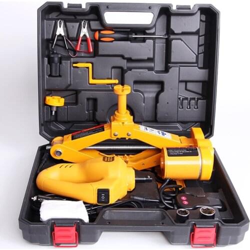 12V 2T electric jack car jack tire changing tool +hydraulic electric spanner