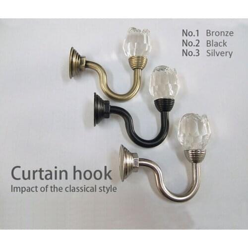 2 pcs Crystal Curtain Clips Curtain Hanging Belt Hanger For Wall Door Hangers Hanging Clothes Hat Home Decor Accessories