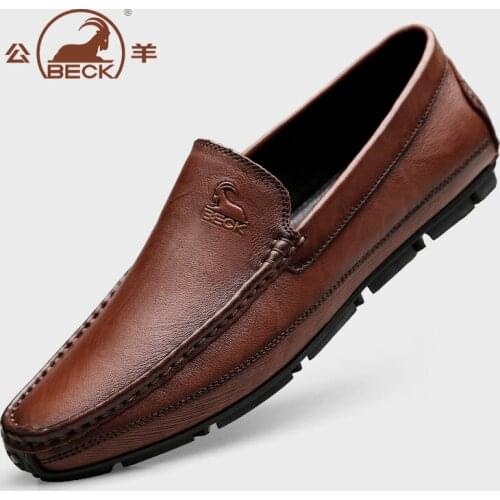 2020 classical footware genuine leather loafer shoes for men pure workmanship flat soft durable outsole men casual shoes
