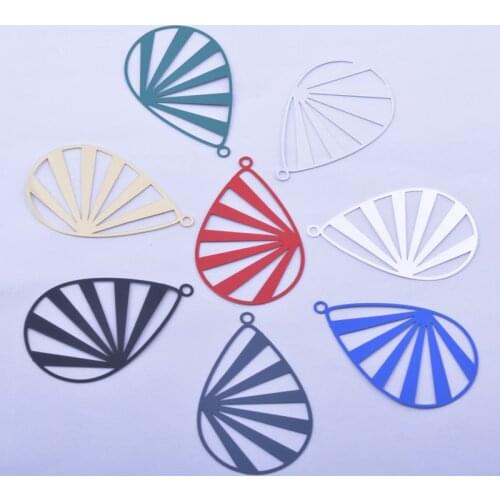 30pcs AB5864 30*48mm Red Thin Charms Metal Brass Pendant Earring Findings