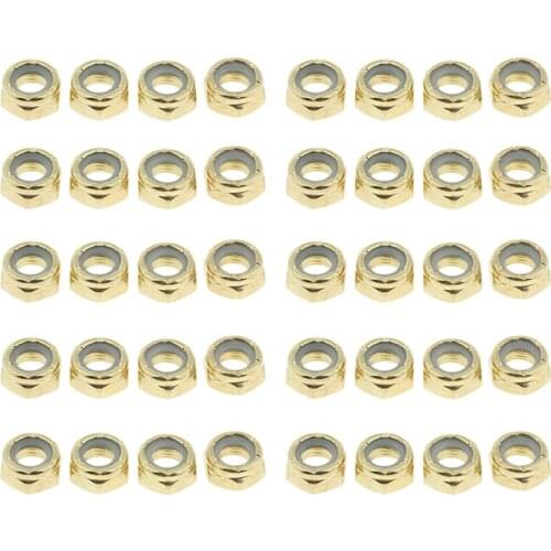 40Pcs Skateboard Longboard Repair Nuts M8 Skateboarding Trucks Screws Skateboard Hardware