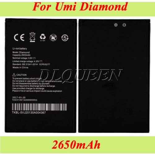 2650mAh Battery for UMI Diamond Batterie Bateria Accumulator AKKU High Quality