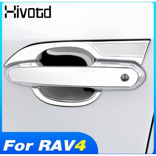 For Toyota Rav4 2019 2020 2021 Car Accessories Door Handle Bowl Trim Cover Protection ABS Chrome Exterior Decoration Car Styling