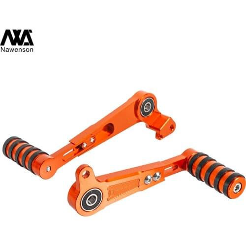 CNC Aluminum Motorcycle Gear Shift Lever Rear Brake Pedal Set Extendable for KTM Duke 250/390 2017-2019
