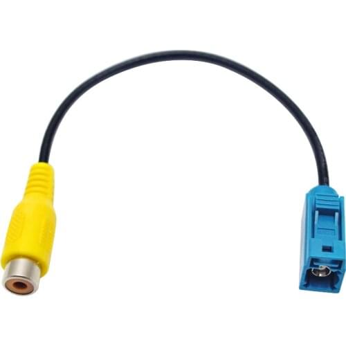 Car Reversing Camera Navigation Video Input Cable Adaptor Fakra RCA Cable Plug For Mercedes For Ford OEM Radio Head Unit CAS025