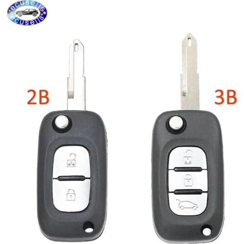 2 Button 3 Button Remote Key Shell Case Fob For Renault Clio Kangoo Megane Modus With Uncut NE72 Blade