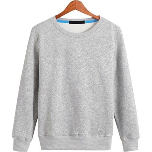 Size S- 4XL Cotton Black Light Gray White Wine Red Navy Blue Solid Pure Color couple clothes girls woman terry Sweatshirt