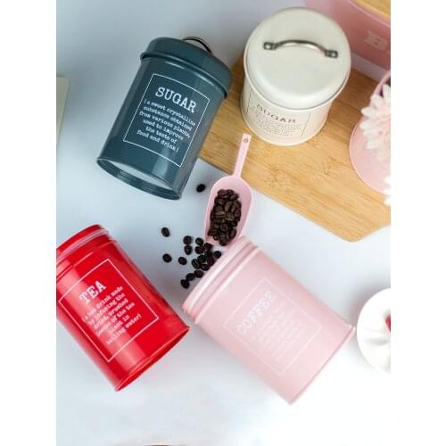 Customized Kitchen Storage Box for Kitchen Oil Salt Seasoning Bottles Metal for Coffee Beans Tea Milk Food Candy Jars and Lids