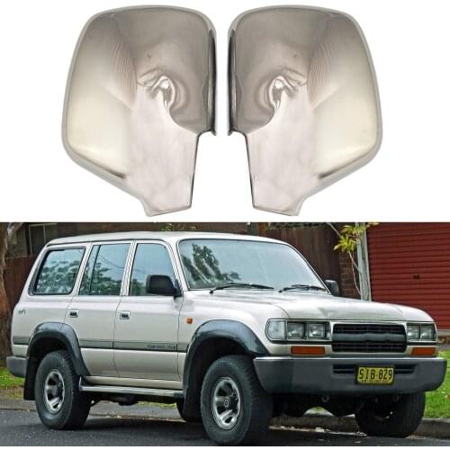 Rearview mirror cover For Toyota Land Cruiser Autana 4500 FJ80 1992-2008 2PCS ABS Chrome plateddoor Rearview door mirror covers