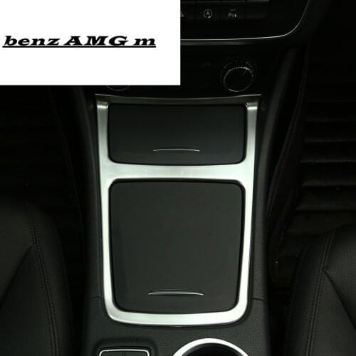 Matte Chrome Interior Accessory Center Storage Box Trim Ashtray Frame For Mercedes Benz CLA GLA A Class W117 C117 2013-2019