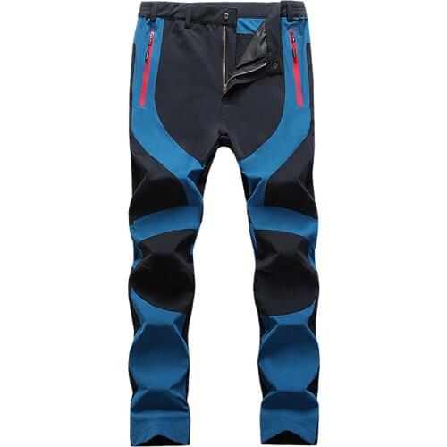 Polyester Soft Comfortable Elastic Snow Pants Fashion Waterproof Mens Work Clothes Slim Straight Leg Pants For Male In 2021#3