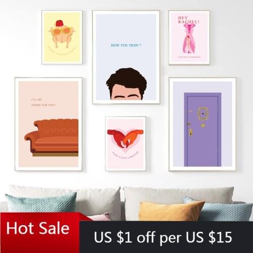 Friends TV Show Door Smelly Cat Nordic Posters And Prints Wall Art Canvas Painting Classic Wall Pictures For Living Room Decor