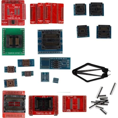 Full Set 21pcs Socket Adapters for Super Mini Pro TL866A / TL866CS EEPROM Programmer